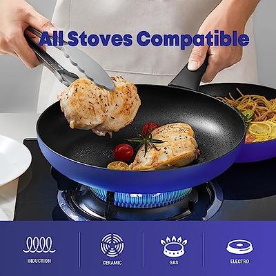 Omelet Pan Nonstick 8 Inch for Cook Induction Cooktop Small Frying Pan Non  Stick Egg Pan with Keep Cool Handle, Suitable for All Stoves