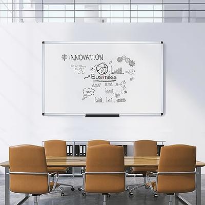 VIZ-PRO Dry Erase Board/Whiteboard, 36 x 24 Inches, Wall Mounted Board for School Office and Home