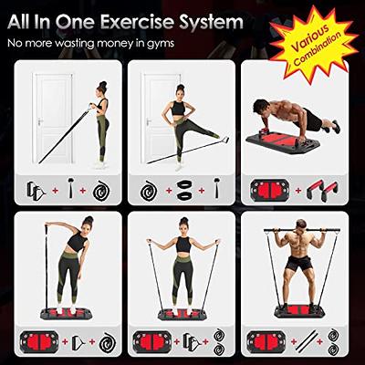 Goplus Portable Push Up Board, 33.5''x 20'' Home Gym Workout Equipment w/  16 Exercise Accessories, Tricep Bar, Resistance Bands, Ab Roller Wheel,  Push-up Stand, Strength Training System for Men Women - Yahoo