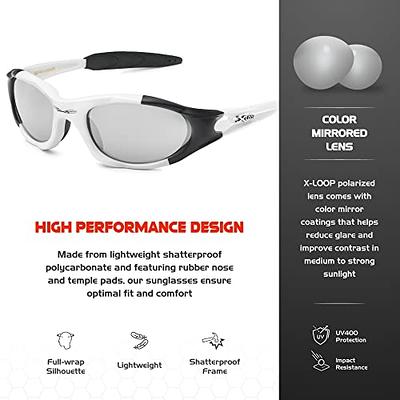 X LOOP Kids UV400 Protective Sports Sunglasses for Boys Girls Age 3-10 |  Lightweight & Trendy Design | Ideal for Baseball Cycling Softball