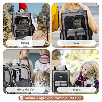 Lekebobor Wheeled Pet Carrier Backpack Pet Rolling Carrier Backpack for  Small Dogs Medium Cats Fit up 18lbs with Removable Wheels,Airline Approved