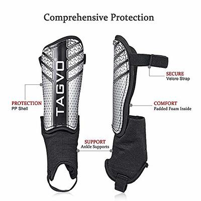  TAGVO Soccer Shin Guards for Kids Youth - Protective Soccer  Equipment for Boys Girls - Adults Men Women Soccer Shin Guards - Soccer Shin  Pads for Kids 3-16 Years Old
