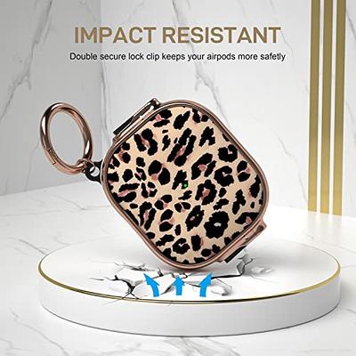 Maxjoy for AirPods Case with Lock, Leopard AirPod Case Lock Hard