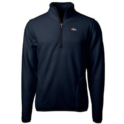 Men's Cutter & Buck Navy Denver Broncos Helmet Cascade Eco Sherpa Fleece Full-Zip Jacket Size: Small