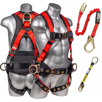 Palmer Safety Hammerhead Safety Harness, Padded Back Support, QCB, Grommet  Legs, 6' Safety Lanyard with Rebar Hooks, OSHA ANSI Industrial Roofing Tool  Personal Equipment (Red - 2XLG) - Yahoo Shopping