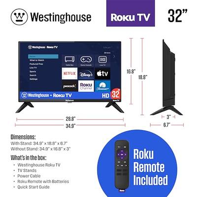 Westinghouse Roku TV - 32 Inch Smart TV, 720P LED HD TV with Wi-Fi  Connectivity and Mobile App, Flat Screen TV Compatible with Apple Home Kit,  Alexa and Google Assistant - Yahoo Shopping