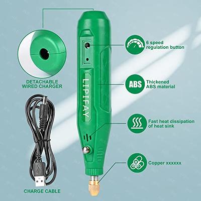 USB Cordless Rotary Tool Kit Woodworking Engraving Pen DIY For