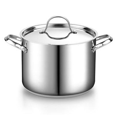 Mainstays 12 Quart Stainless Steel Stockpot with Glass Lid 