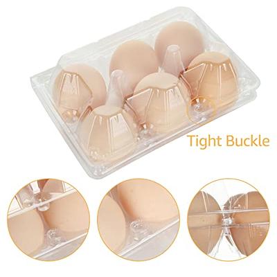 FVIEXE 100PCS Egg Cartons Cheap Bulk, Empty Plastic Chicken Egg Carton,  Each Holds Half Dozen Eggs (