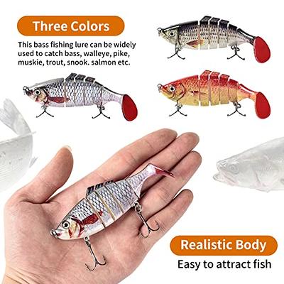 Topwater Fishing Lures, Fishing Lures for Bass Trout Segmented Multi  Jointed Swimbaits Slow Sinking Swimming Lures for Freshwater Saltwater  Fishing Lures Kit - Yahoo Shopping