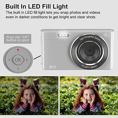 Children Camera, FHD 1080P Digital Camera for Kids Video Camera with 32GB  SD Card 16X Digital Zoom, Compact Point and Shoot Camera Portable Small  Camera for Teens Students Boys Girls Seniors(green) 