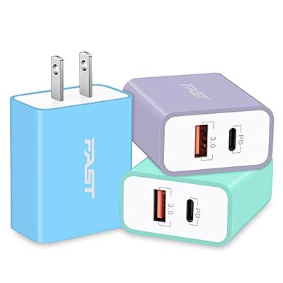 iPhone 15 14 13 USB C Fast Charge Block,USB C Wall Charger 20W PD Fast  Charging Block Type C Brick Power Adapter Plug Box for iPhone 15 Pro Max/  15