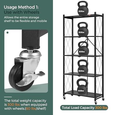 REIBII Garage Shelving Heavy Duty Storage Shelves Loads 1690 LBS,  Adjustable Metal Shelving Units and Storage Metal Shelves for Storage Rack  Shelf for