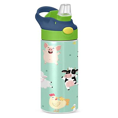 500ml Kids Thermos Mug With Straw Stainless Steel Cartoon Vacuum Flask With  Bag Children Cute Thermal Water Bottle Tumbler