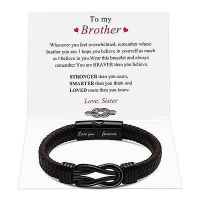 Mens Unique Gifts For Birthday Best Brother Gifts From Sister Brown Braided  Leather Bracelets For Brother Wristband Teenager Back To School Gifts  Graduation Encouragement Christmas Gifts For Men 9inch - Yahoo Shopping