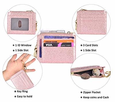  woogwin Womens Slim RFID Credit Card Holder Mini Front