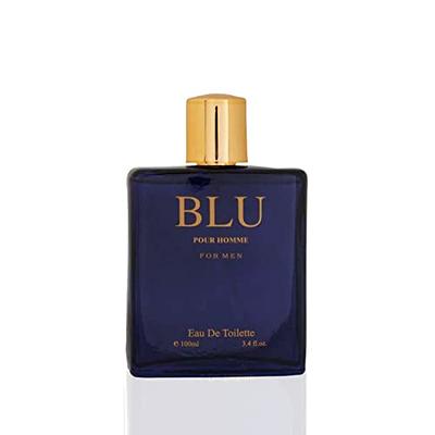 Blu Pour Homme Cologne for Men Eau De Toilette Natural Spray Masculine  Scent, 3.4 Fl Oz 