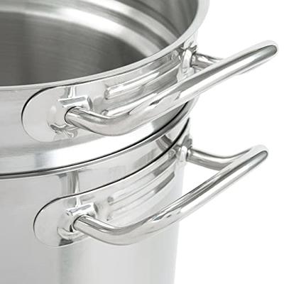 TrueCraftware ? 8 Qt. Aluminum Double Boiler Pot with Cover ? Heavy Ga