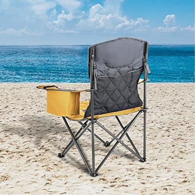 ARROWHEAD OUTDOOR Portable Folding Camping Quad Chair w/ 6-Can Cooler, Cup  & Wine Glass Holders, Heavy-Duty Carrying Bag, Padded Armrests, Headrest &  Seat, Supports up to 450lbs, USA-Based Support - Yahoo Shopping