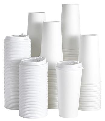 Disposable Plastic Cups with Lids, Juice, Coffee, Milky Tea, Party