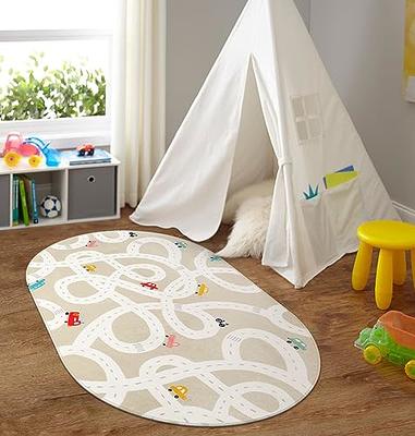 Ophanie Machine Washable 3 x 5 Feet White Rugs for Bedroom Fluffy, Shaggy  Bedside Floor Dorm Area Rug, Soft Fuzzy Non-Slip Indoor Room Carpet for  Kids