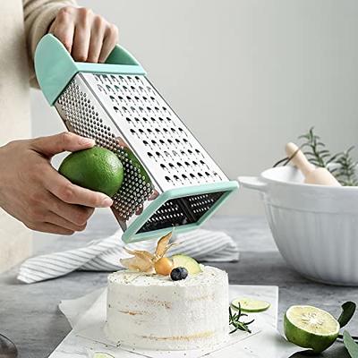 Spring Chef Professional Cheese Grater, Stainless Steel with Soft Grip  Handle, 4 Sides, Handheld Kitchen Food Shredder Best Box Grater for Parmesan  Cheese, Vegetables, Ginger, 10 Mint - Yahoo Shopping