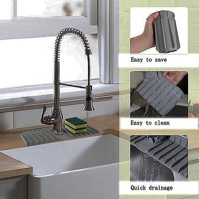 Sink Drain Mat, Silicone Sink Faucet Mat, Catcher for Kitchen Sink