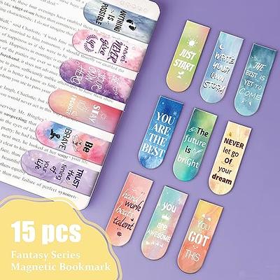 Magnetic Bookmarks, Kaluofan 15PCS Inspirational Bookmarks