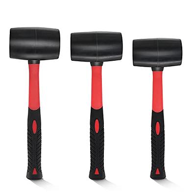 Edward Tools Rubber Mallet Hammer 8 oz - Durable Eco-friendly Rubber Hammer  Head for Camping, Flooring, Tent Stakes, Woodworking, Soft Blow Tasks