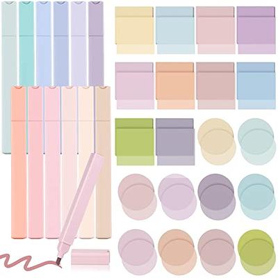 DiverseBee 50 Sheets Pastel Transparent Sticky Notes, 3x3” Clear Sticky Tabs, Translucent Page Flags Book Markers Stickers, Planner Accessories