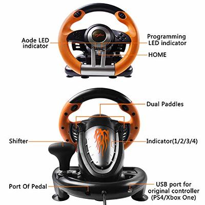 Game Racing Wheel, PXN-V3II 180° Competition Racing Steering Wheel