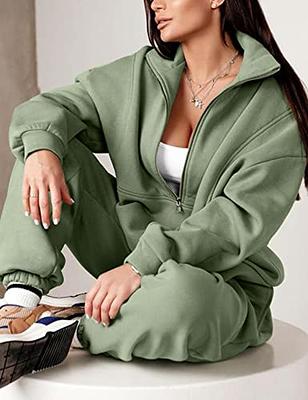 Women's 2 Piece Tracksuit Sets Fleece Lined Full Zip Hoodie & Sweatpants  S-3XL