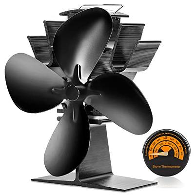 Heat Powered Stove Fan Hanging on Chimney Fireplace Fan 5 Blades Silent Operation for Wood Log Burner Fireplace Eco Friendly and Efficient Heat