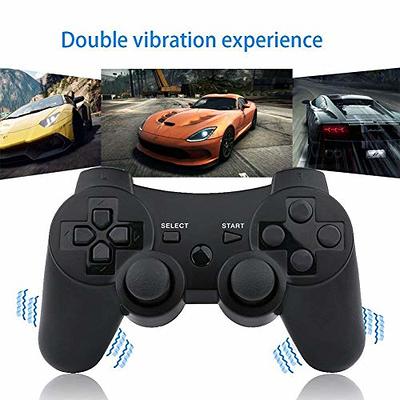 Controller for PS-3, Wireless Bluetooth Controller Gamepad Joystick, Double  Vibrating Controller for Play_station 3 with Charger Cable Cord Thump