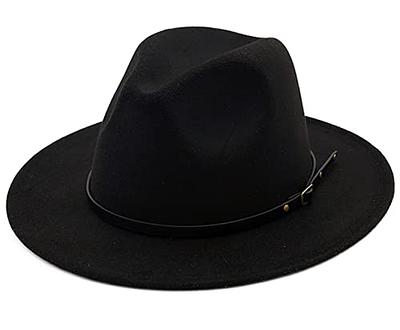 LIDHAY Classic Western Cowboy Cowgirl Hat for Women and Men Felt Wide Brim  Fedora Hats with Belt Buckle 6 Camel - Yahoo Shopping