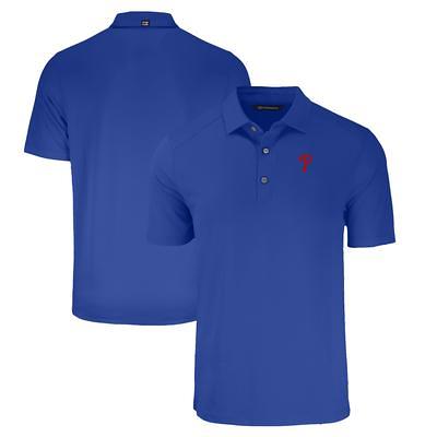 Men's Cutter & Buck Navy Atlanta Braves Forge Stretch Polo