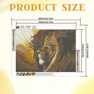  FILASLFT Lion Diamond Painting Kits for Adults,Animal Diamond  Art Kits for Adults Beginners Paint by Diamond Wall Decor 12 x 16 Inch.