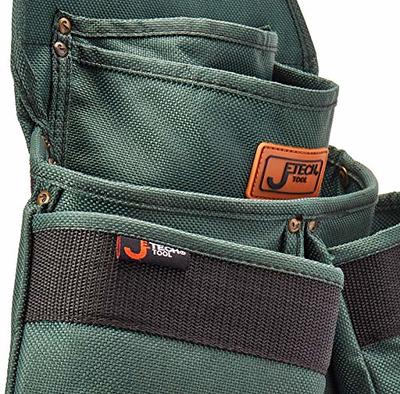 Fueri Professional 10 Pocket Carpenter Tool Pouch Framers Bag | Heavy Duty Premium Grain Leather, Rig Riveted Reinforcement Adjustable Framing