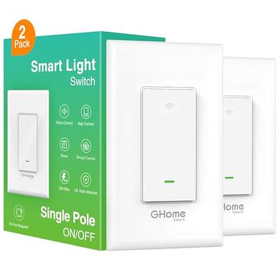 Kasa Matter Smart Light Switch: Voice Control w/Siri, Alexa & Google Assistant | UL Certified | Timer & Schedule | Easy Guided Install | Neutral KS205