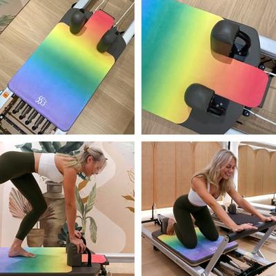 Pilates Reformer Mat Natural Rubber Yoga Fitness Anti-Slip Pads (Colorful)