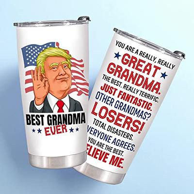 Best Grandpa Ever Tumbler 20Oz - Great Grandpa Trump Tumbler