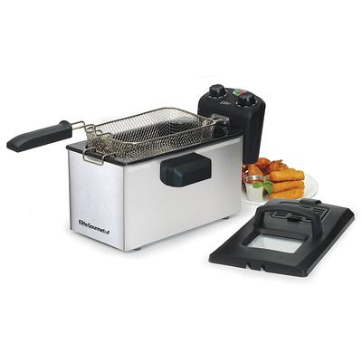 Elite Gourmet 1.6 quart Deep Fryer Stainless Steel 