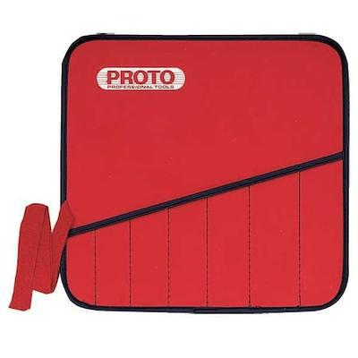 10 in. Consumables Red Canvas Zipper Bag