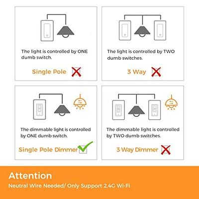 OHMAX Smart Switch, Single Pole (Not 3-Way) 2.4Ghz WiFi Smart Light Switch  for Lights Compatible with Alexa and Google Home, Neutral Wire Required,  Voice Control, UL Certified (1 Pack) - Yahoo Shopping