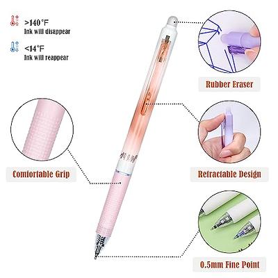 BAYTORY 12Pcs Retractable Erasable Gel Pens No Bleed Fine Point