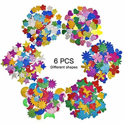 96 Wholesale Glitter Craft Foam Shape Stickers - at 