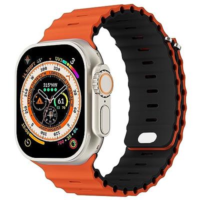 Lerobo Sport Bands Compatible with Apple Watch Band 49mm 45mm 44mm  42mm,Stylish Durable Breathable Soft Silicone Strap Sport Band Compatible  for iWatch SE Series 8 7 6 5 4 3 2 1 Women Men,Black/Gray