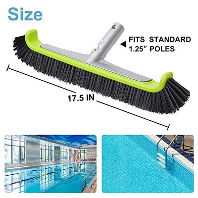 urchindj Pool Brush, Premium Bristles Pool Corner Brush/Pool Step Brush,  Rotatable Handle Pool Brush Head, Household Pool Scrub Brush for Pool, Spa