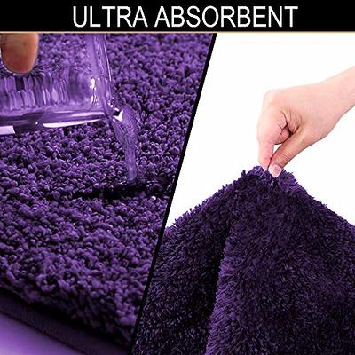 Bath Rugs for Bathroom Non Slip, Microfiber Washable Lavender