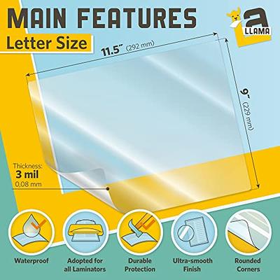 500 Pack Clear Letter Size Thermal Laminating Pouches Sheets 9 X 11.5 - 5  Mil